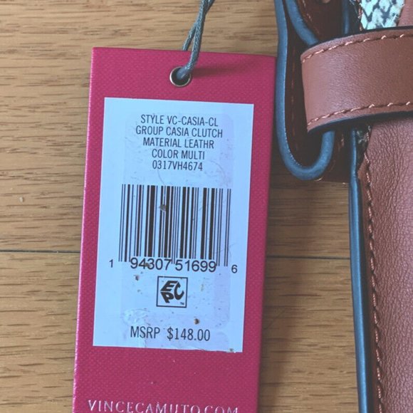VINCE CAMUTO CASIA CLUTCH CROSSBODY BAG Leather NWT - Picture 9 of 11